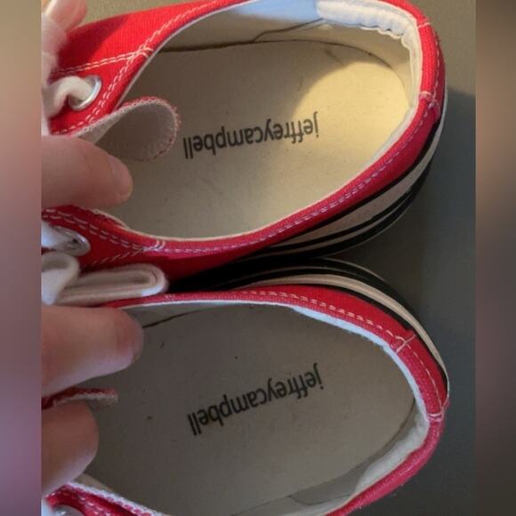 GUC Jeffrey Campbell Endorphan Canvas Red Sneakers- 8.5 - Picture 4 of 6